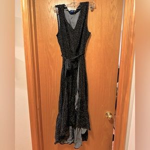 Tiny polka dot navy dress